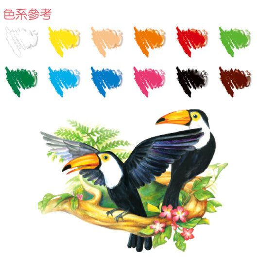 【AMOS】12色粗款神奇水蠟筆