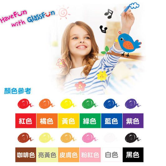 【AMOS】12色玻璃蠟筆