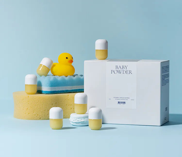 【SHIFT】專利除氯淨膚自動排水蓮蓬頭-專用維生素香氛膠囊-親親寶貝