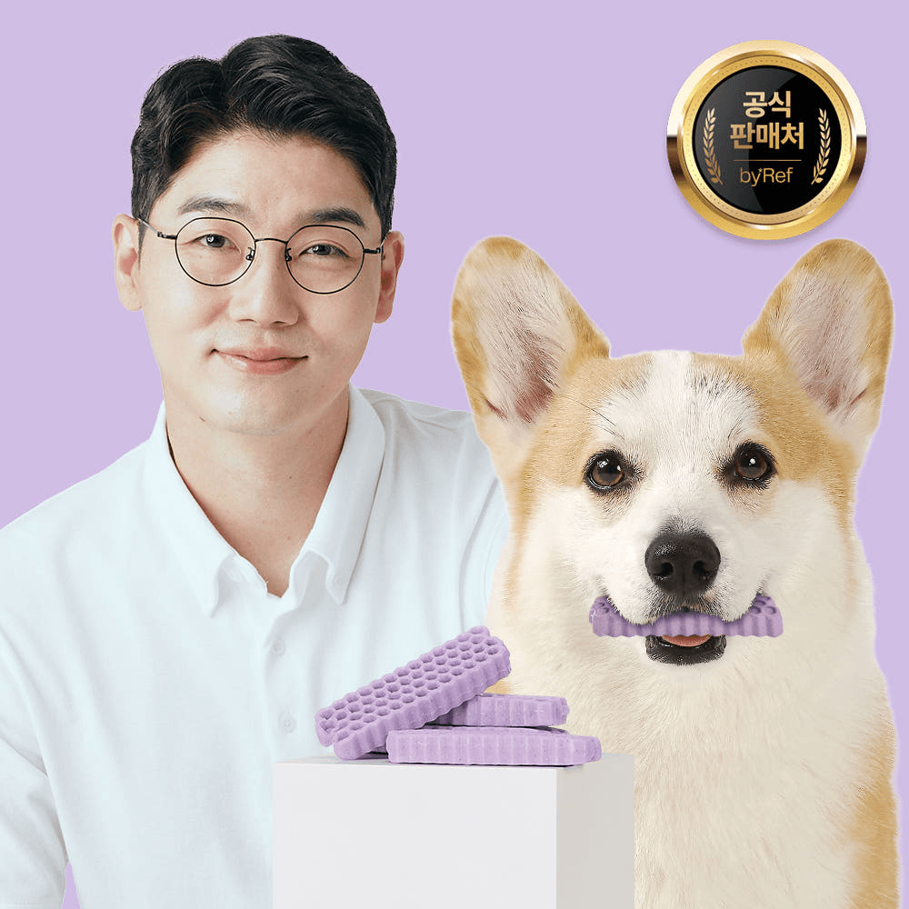 【by*Ref】蜂巢六角潔牙骨 藍莓明太魚(情緒舒緩) M