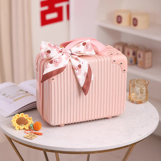 【Recipe Box】 粉紅迷你手提行李箱（含絲巾）