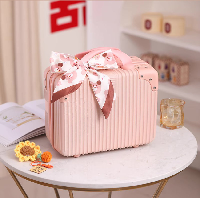 【Recipe Box】 粉紅迷你手提行李箱（含絲巾）