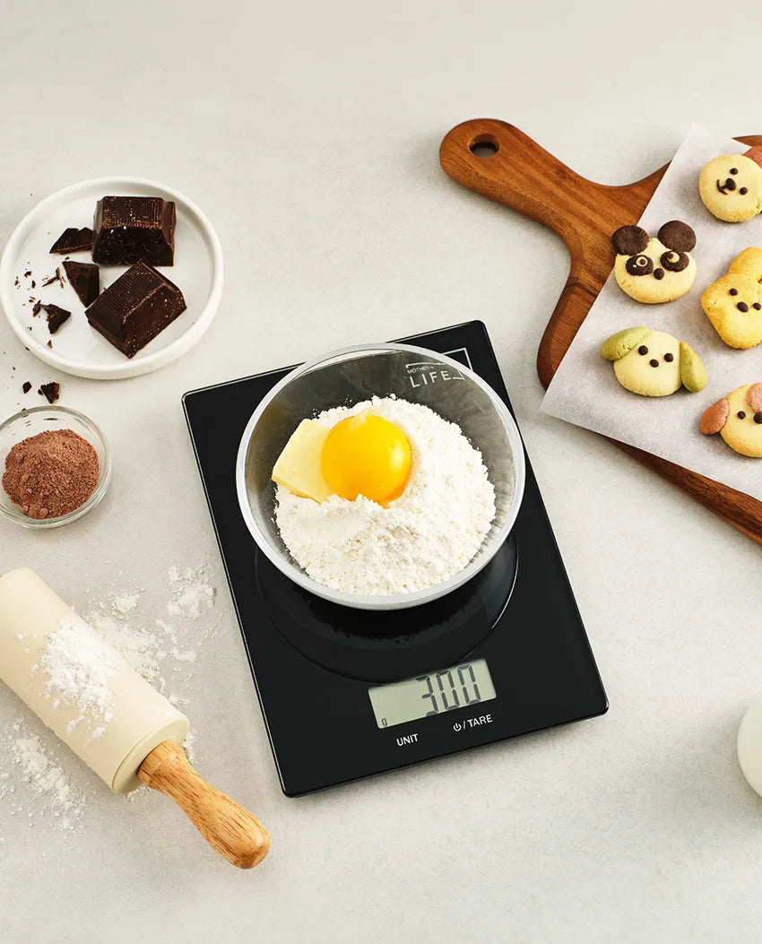 【MOTHER-K】LIFE 鋼化玻璃料理電子秤	MOTHER-K LIFE Tempered Glass Digital Kitchen Scale