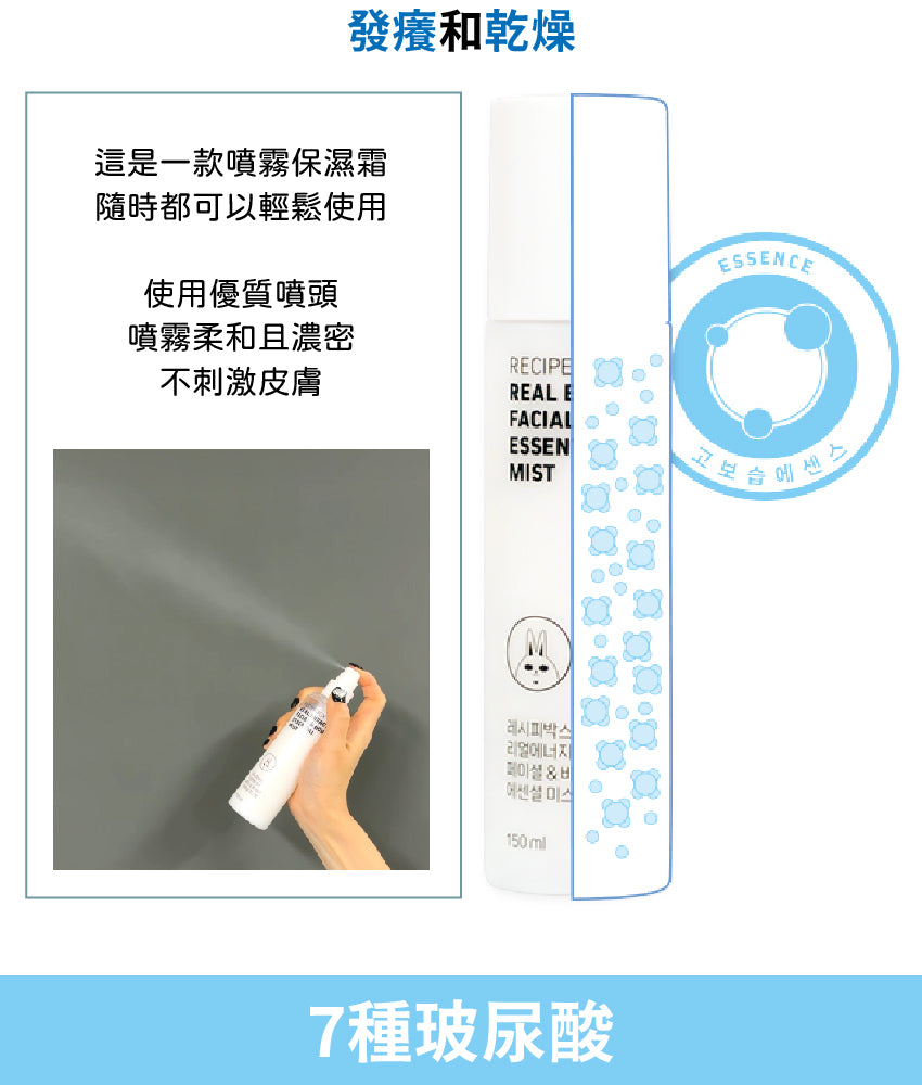 【Recipe Box】面部/身體超導保濕精華噴霧（面部乳液/身體乳液/保濕/敏感肌專用）