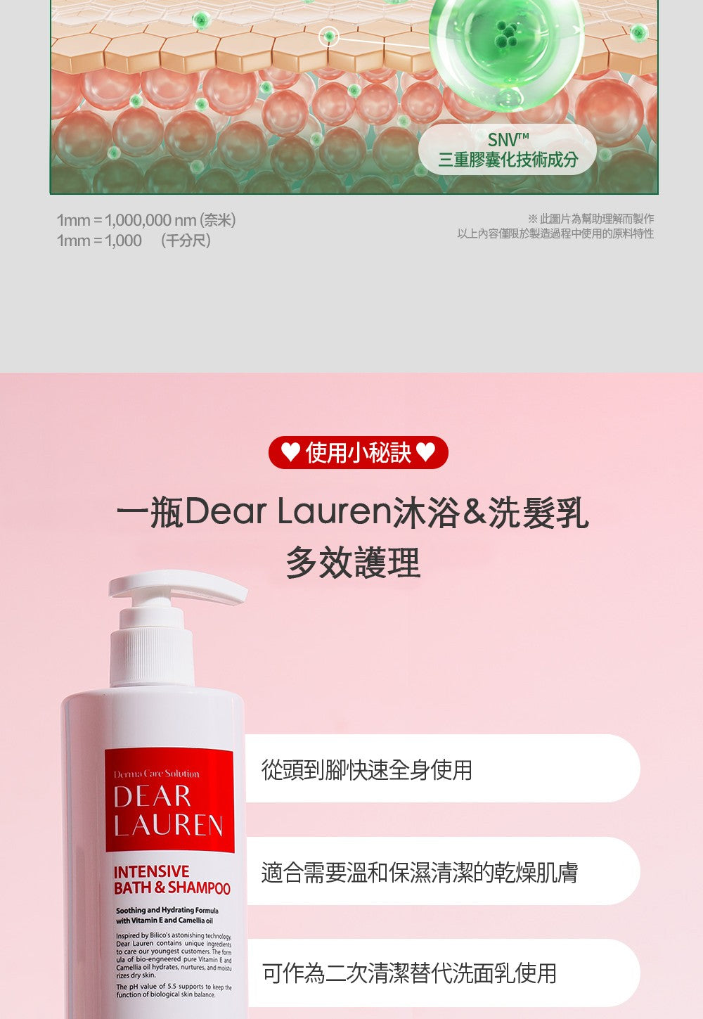 【Dear Lauren】 高級修護沐浴＆洗髮乳300g