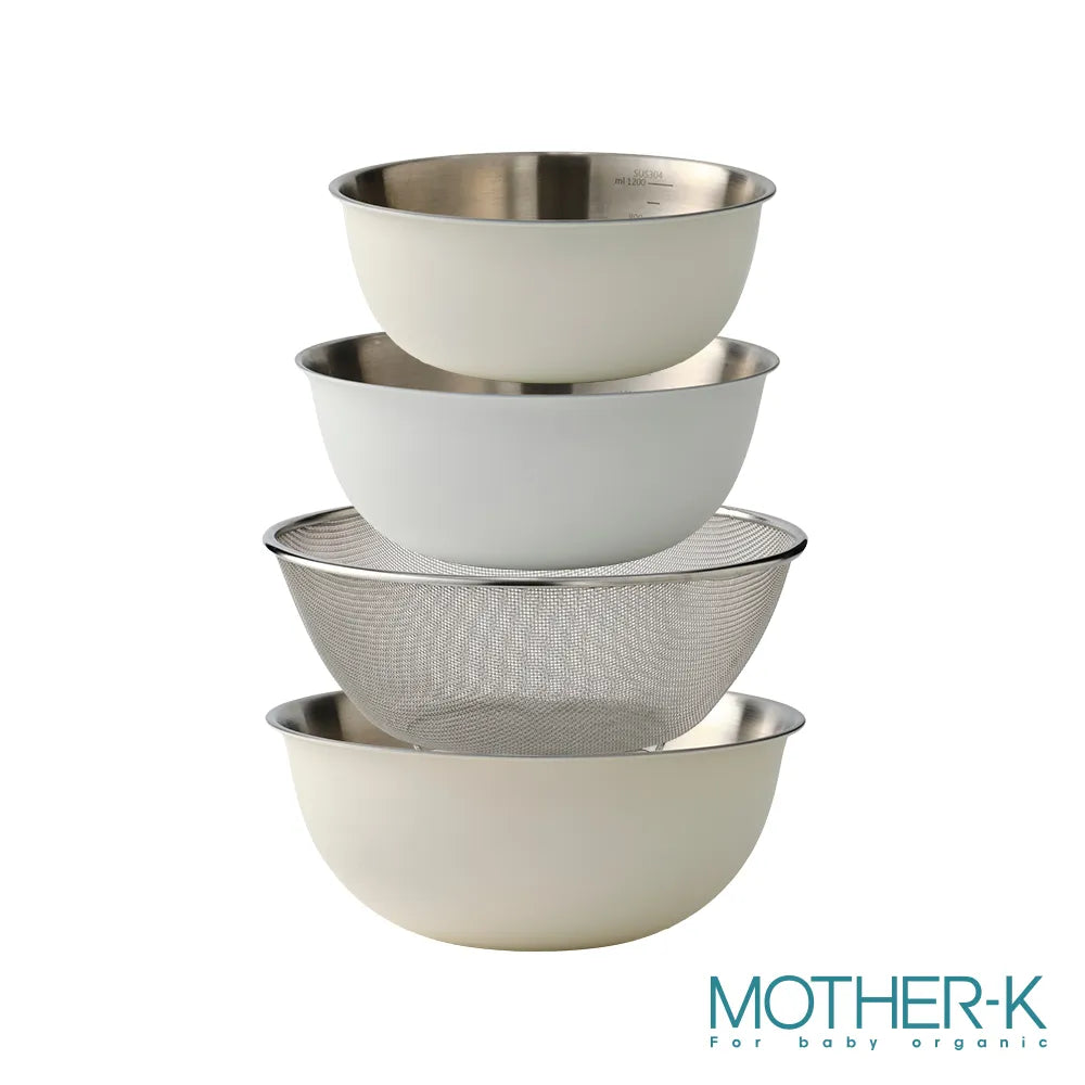 【MOTHER-K】LIFE 摩登鋼藝多功能料理盆4件組	MOTHER-K LIFE Mixing Bowls Standard 4-Piece Set