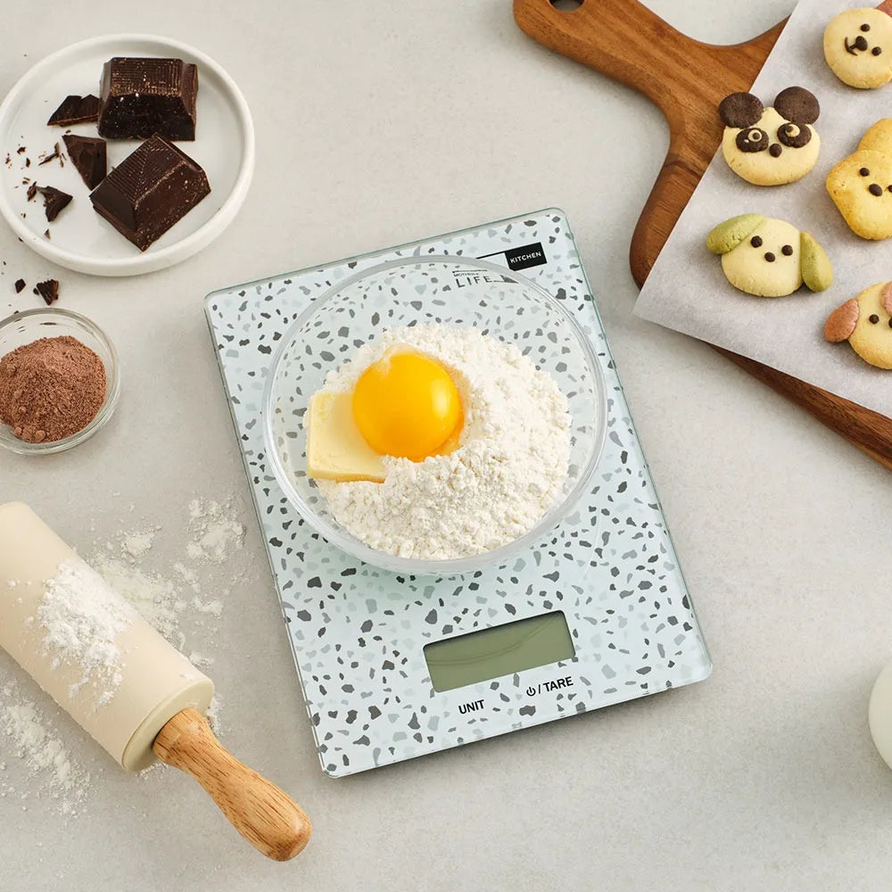 【MOTHER-K】LIFE 鋼化玻璃料理電子秤	MOTHER-K LIFE Tempered Glass Digital Kitchen Scale