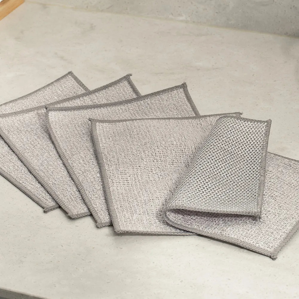 【MOTHER-K】LIFE 竹碳纖維雙面洗碗布(5入)MOTHER-K LIFE Dual-Sided Dish Wash Cloth