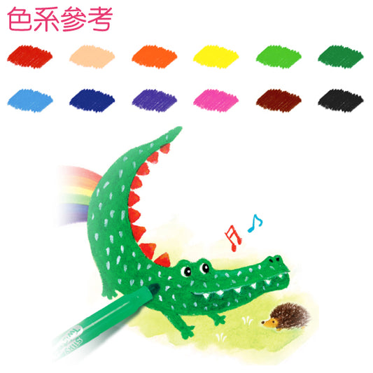 【AMOS】12色細款神奇水蠟筆