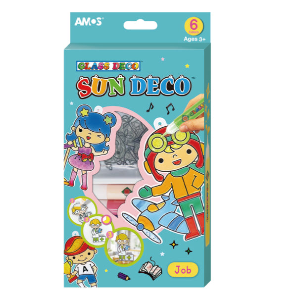 【AMOS】6色職業主題吊飾玻璃彩繪膠