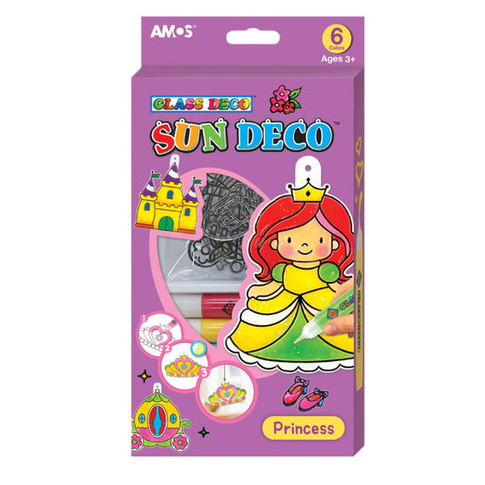 【AMOS】6色公主主題吊飾玻璃彩繪膠