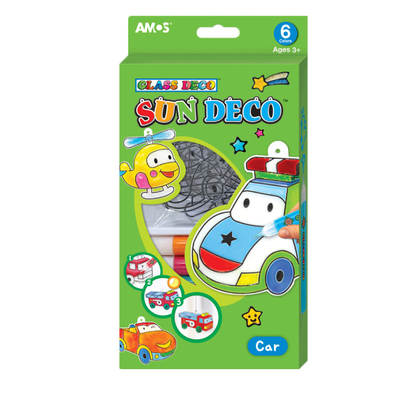 【AMOS】6色交通工具主題吊飾玻璃彩繪膠