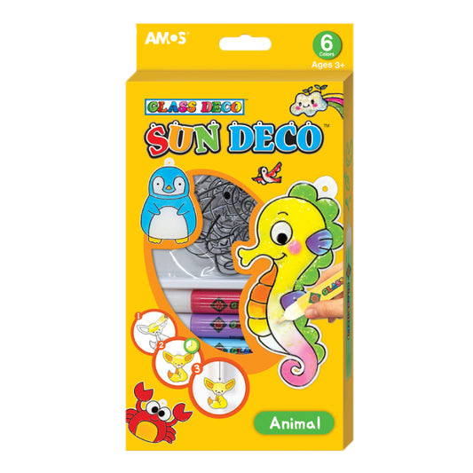 【AMOS】6色動物主題吊飾玻璃彩繪膠