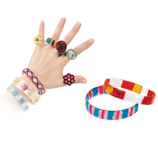 【AMOS】10色戒指手環主題吊飾玻璃彩繪膠