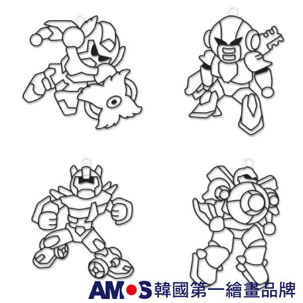 【AMOS】6色壓克力模型版DIY玻璃彩繪膠-SD款