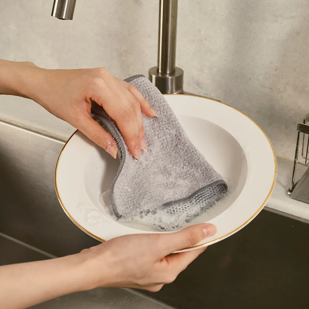 【MOTHER-K】LIFE 竹碳纖維雙面洗碗布(5入)MOTHER-K LIFE Dual-Sided Dish Wash Cloth