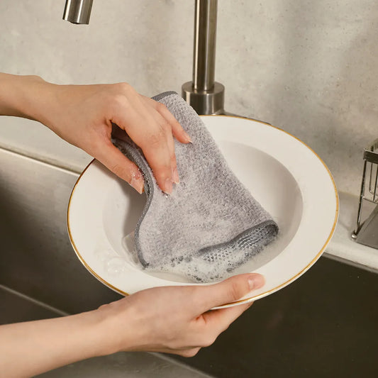 【MOTHER-K】LIFE 竹碳纖維雙面洗碗布(5入)MOTHER-K LIFE Dual-Sided Dish Wash Cloth