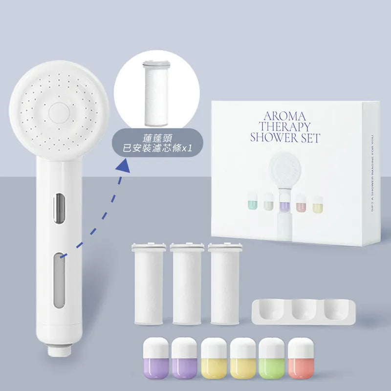 【SHIFT】專利除氯淨膚自動排水蓮蓬頭組（盒裝豪華組）