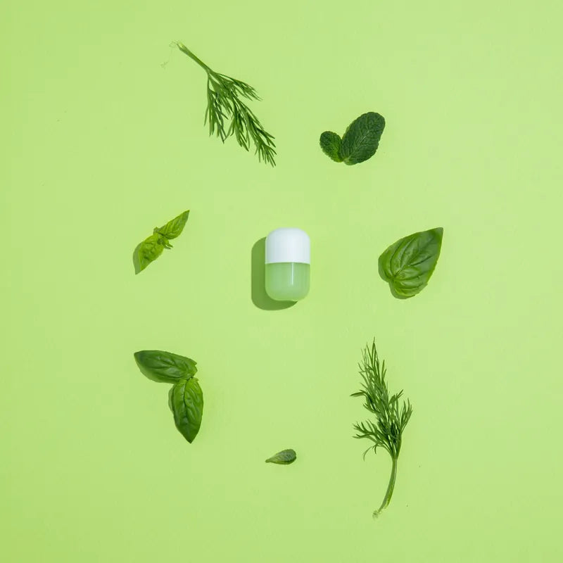 【SHIFT】－專利除氯淨膚自動排水蓮蓬頭－專用維生素香氛膠囊－羅勒青草