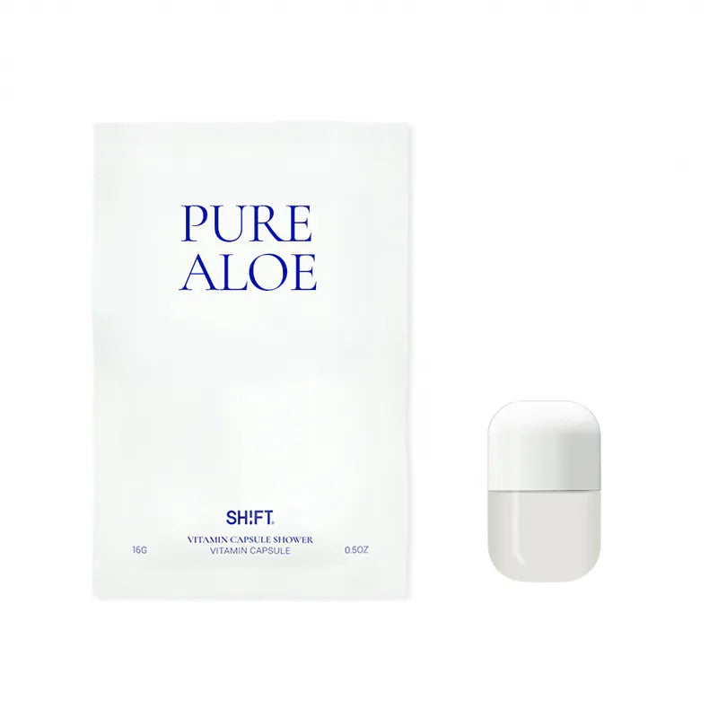 【SHIFT】－專利除氯淨膚自動排水蓮蓬頭－專用維生素香氛膠囊－純粹蘆薈