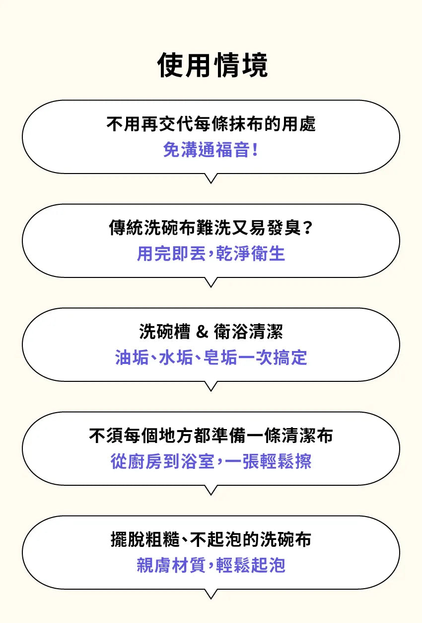 【MOTHER-K】LIFE 居家拋棄式洗碗布 60張 MOTHER-K LIFE Disposable Scrub Pads