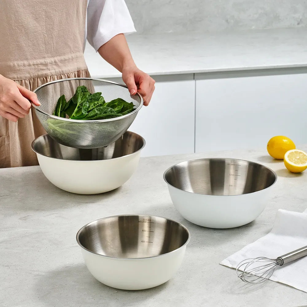 【MOTHER-K】LIFE 摩登鋼藝多功能料理盆4件組	MOTHER-K LIFE Mixing Bowls Standard 4-Piece Set