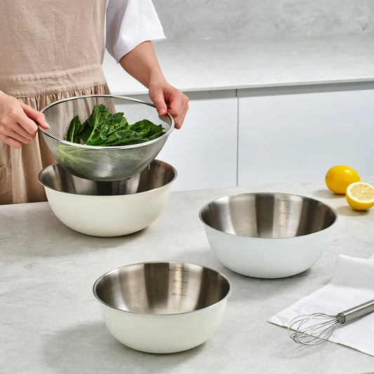 【MOTHER-K】LIFE 摩登鋼藝多功能料理盆4件組	MOTHER-K LIFE Mixing Bowls Standard 4-Piece Set