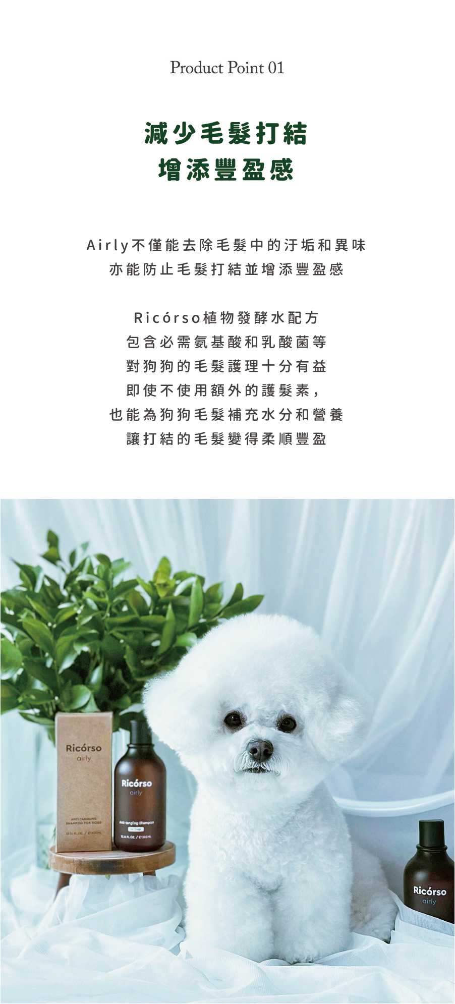 【Ricorso 】Airly森林柔順洗毛精 300ml