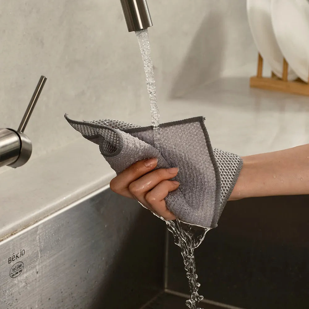 【MOTHER-K】LIFE 竹碳纖維雙面洗碗布(5入)MOTHER-K LIFE Dual-Sided Dish Wash Cloth