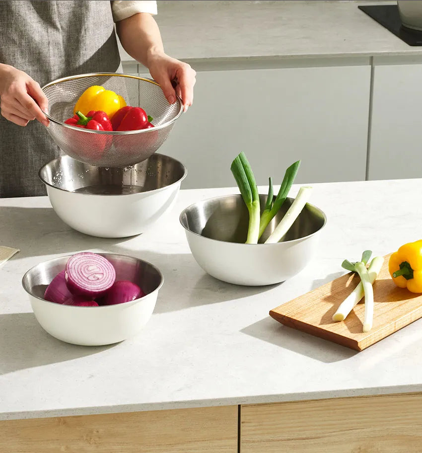 【MOTHER-K】LIFE 摩登鋼藝多功能料理盆4件組	MOTHER-K LIFE Mixing Bowls Standard 4-Piece Set